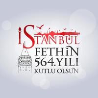 29 de maio de 1453 istambul'un fethi kutlu olsun. 29 de maio feliz vitória de Istambul. vetor