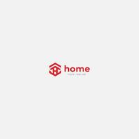 logotipo de casa logotipo simples da letra h vetor