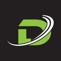 design de logotipo abstrato letra d. modelo de design de emblema mínimo criativo e premium. símbolo gráfico do alfabeto para identidade de negócios corporativos. elemento inicial do vetor dd