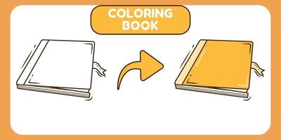 livro bonito livro de colorir doodle desenhado à mão para crianças vetor