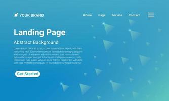 vetor de modelo de site de página de destino. gradiente colorido geométrico. design para site e celular, interface de negócios, página da web de destino.