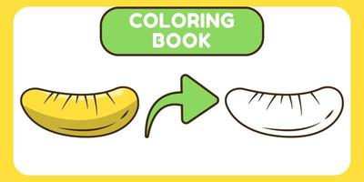 livro de colorir de desenho animado desenhado à mão durian bonito para crianças vetor