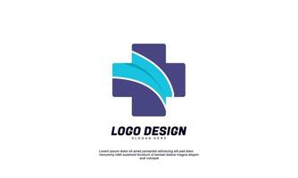 farmácia médica de logotipo de ideia criativa abstrata para empresa saudável e modelo de design de negócios vetor