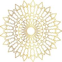 design de mandala dourada, aparência real e arte de design, vintage, tradicional vetor