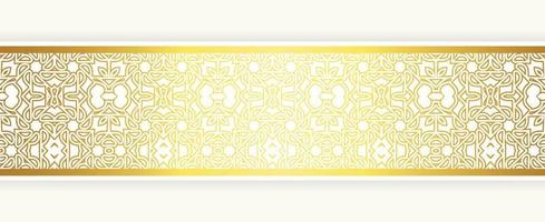 modelo de design de borda ornamental dourada vetor