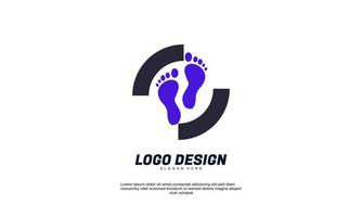 elemento de logotipo de pé de design de ícone moderno criativo abstrato de estoque vetor com modelo de empresa melhor para vetor de logotipo de identidade e design