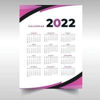 modelo de design de calendário simples vetor