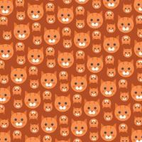 animais fofos doodle imagem de fundo vetorial padrão e use-a como papel de parede, pôster e design de banner vetor