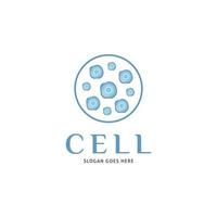 logotipo de vetor de célula, símbolo de laboratório bio molecular