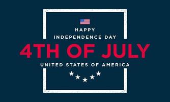 design de plano de fundo do dia da independência dos estados unidos. quatro de julho. vetor