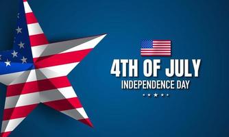 design de plano de fundo do dia da independência dos estados unidos. quatro de julho. vetor