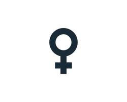 design de ilustração de modelo de logotipo de vetor de ícone de sinal de gênero feminino