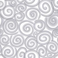 Redemoinho abstrato linha caótica sem costura padrão. Ornamento branco espiral vetor