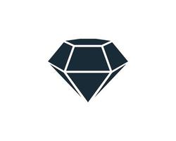 design de ilustração de modelo de logotipo de vetor de ícone de diamante