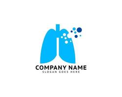 vetor de design de modelo de logotipo de pulmão