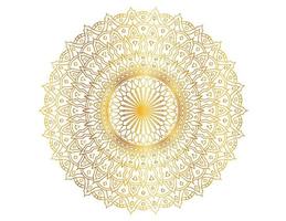 padrão de mandala e design de fundo com cor dourada, flor, textura, círculo vetor