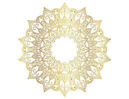 padrão de design de mandala dourada, fundo, flor, decoração, círculo, vetor
