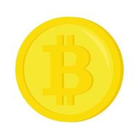 bitcoin em estilo cartoon. vetor