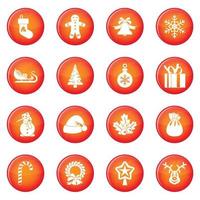 conjunto de vetores de ícones de natal