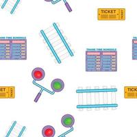 padrão de ferrovia, estilo cartoon vetor