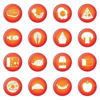 conjunto de vetores de ícones de comida