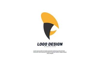inicial criativa incrível f para a ideia de negócio da empresa design de logotipo brandtity design de modelo transparente multicolorido vetor
