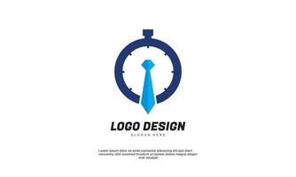 conceito de design de logotipo de trabalho de tempo abstrato ícone de símbolo de modelo de design de logotipo de vetor