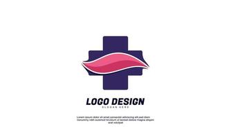 estoque vetor abstrato logotipo criativo farmácia médica para empresa saudável e modelo de design colorido de negócios