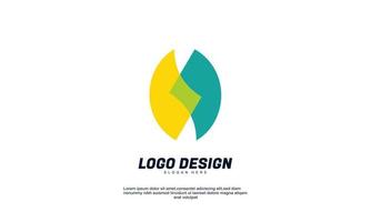 logotipo criativo abstrato para empresa ou bulding business brand identidade design plano multicolorido vetor