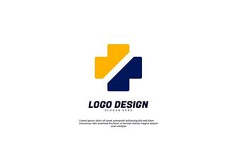 farmácia médica de logotipo criativo abstrato de estoque para modelo de design de empresa saudável vetor