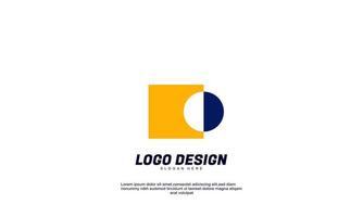 modelo de design de logotipo de empresa colorida de identidade de marca de vetor de estoque incrível ideia criativa abstrata