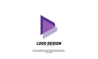 logotipo de triângulo de ideia de vetor de estoque incrível para negócios ou empresa com design multicolorido