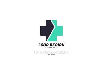 estoque vector inspiração criativa logotipo médico moderno para negócios da empresa ou construção de vetor de design colorido de estilo simples