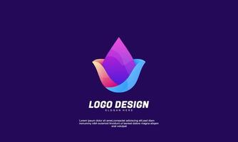 flor de logotipo de ideia criativa abstrata de vetor de estoque para modelo de design de cor gradiente de empresa e negócios