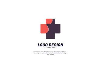 farmácia médica de logotipo criativo abstrato para vetor de design de empresa saudável