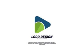 modelo de design colorido de idéias de logotipo moderno de empresa de negócios criativos incrível vetor
