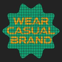 usar design de camiseta de tipografia de marca casual vetor