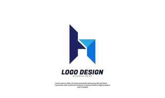 estoque vetor letra inicial h logotipo design vetorial emblema abstrato designs logotipos de conceito logotipo