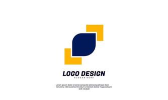 ideia criativa abstrata para empresa de logotipo moderno construindo vetor de design plano colorido corporativo e de negócios