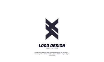 logotipo de marca de ideia de exemplo criativo abstrato para empresa de finanças corporativas e construção de modelo de design colorido vetor