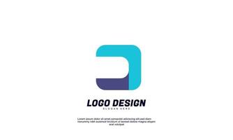 modelo de design colorido de idéias de logotipo moderno empresa de negócios criativos abstratos vetor de estoque