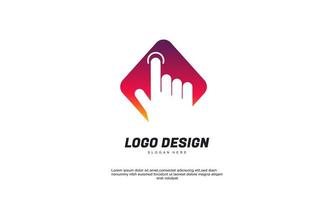 coleção de toque de ícone de negócios de retângulo criativo de estoque vetor para logotipo de identidade corporativa