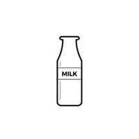 ícone linear de garrafa de leite. símbolo de contorno. contorno isolado de vetor