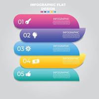 visualização de dados de negócios. gráfico de processo. elementos abstratos de gráfico, diagrama com etapas, opções, partes ou processos. modelo de negócios de vetor para apresentação. conceito criativo para infográfico.