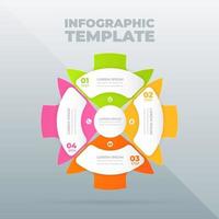 modelo de design de infográfico vetorial com opções ou etapas vetor