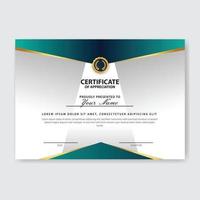 certificado criativo de modelo de prêmio de agradecimento vetor