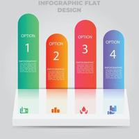 visualização de dados de negócios. gráfico de processo. elementos abstratos de gráfico, diagrama com etapas, opções, partes ou processos. modelo de negócios de vetor para apresentação. conceito criativo para infográfico.