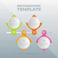 modelo de design de infográfico vetorial com opções ou etapas vetor