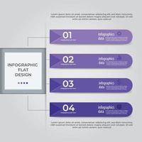 visualização de dados de negócios. gráfico de processo. elementos abstratos de gráfico, diagrama com etapas, opções, partes ou processos. modelo de negócios de vetor para apresentação. conceito criativo para infográfico.