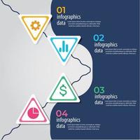 visualização de dados de negócios. gráfico de processo. elementos abstratos de gráfico, diagrama com etapas, opções, partes ou processos. modelo de negócios de vetor para apresentação. conceito criativo para infográfico.